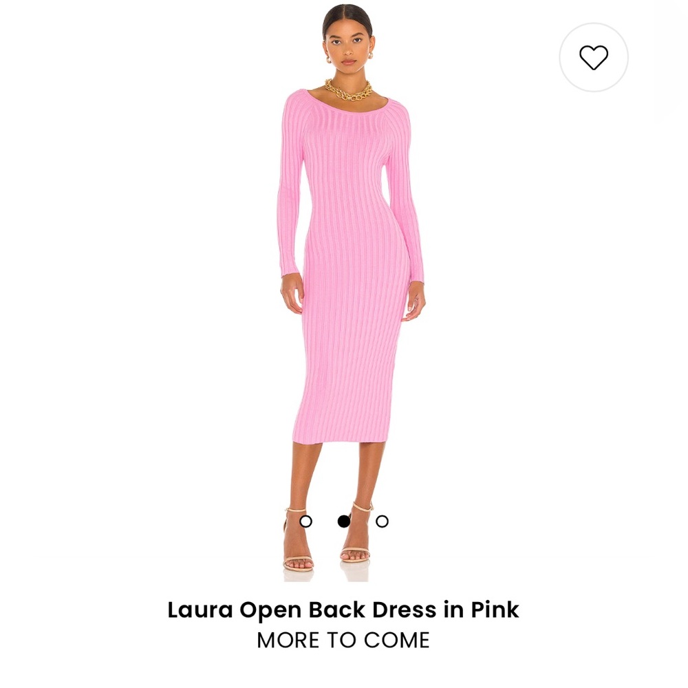 NWT More To Come Laura Open Back Dress in Pink